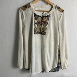 Miraclebody by Miraclesuit Aztec three quarter button up tunic Large